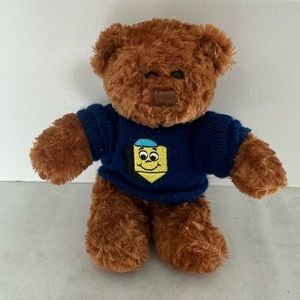 Cutest Like New Stuffed Hanukkah Teddy Bear Plush with Blue Dreidel Sweater